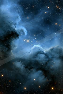 An ethereal sky scene of a nebula, dust.