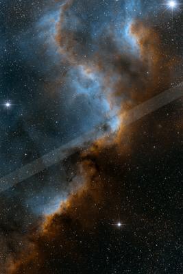 An ethereal sky scene of a nebula, dust.