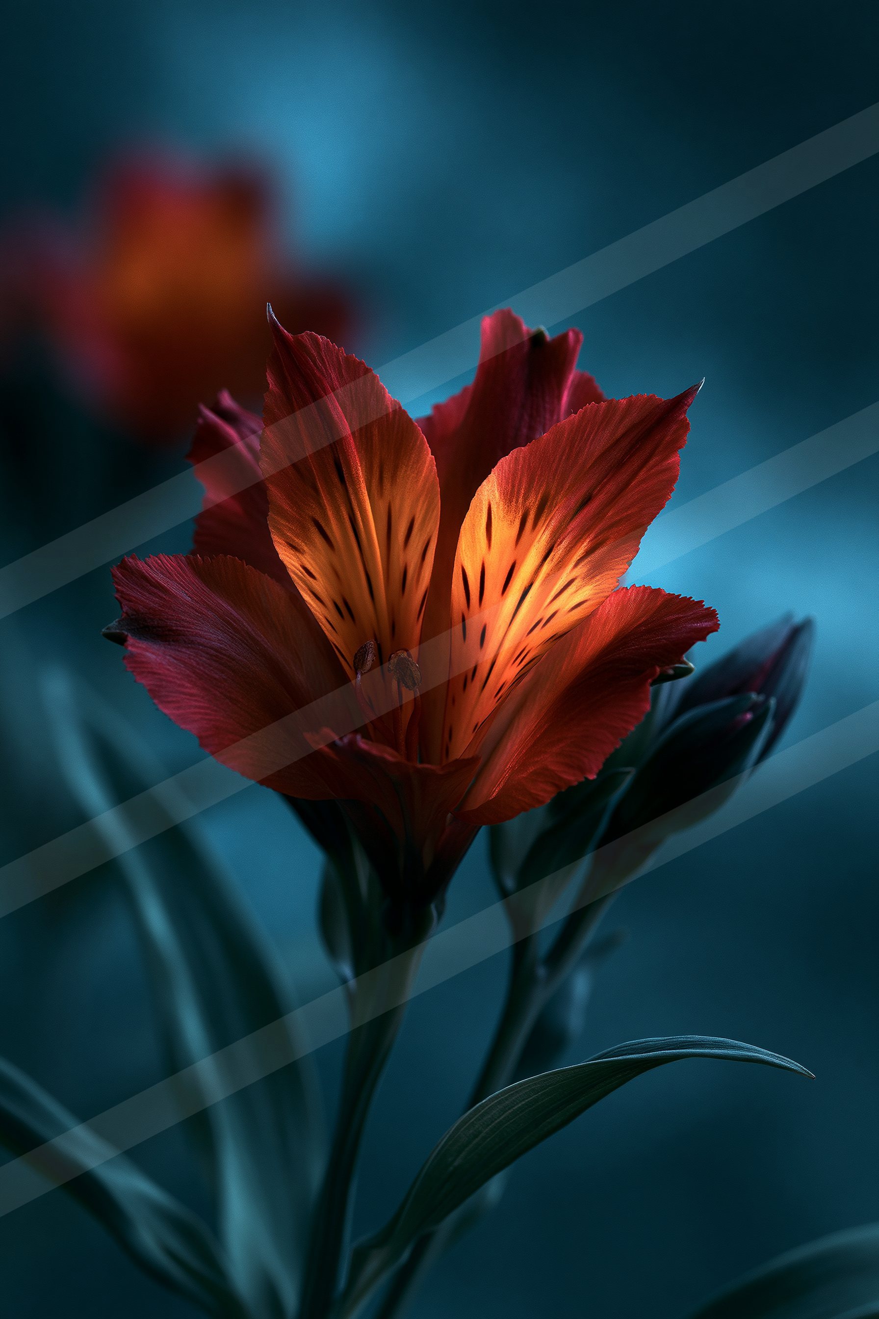 An ethereal macro nature scene of a flowers.