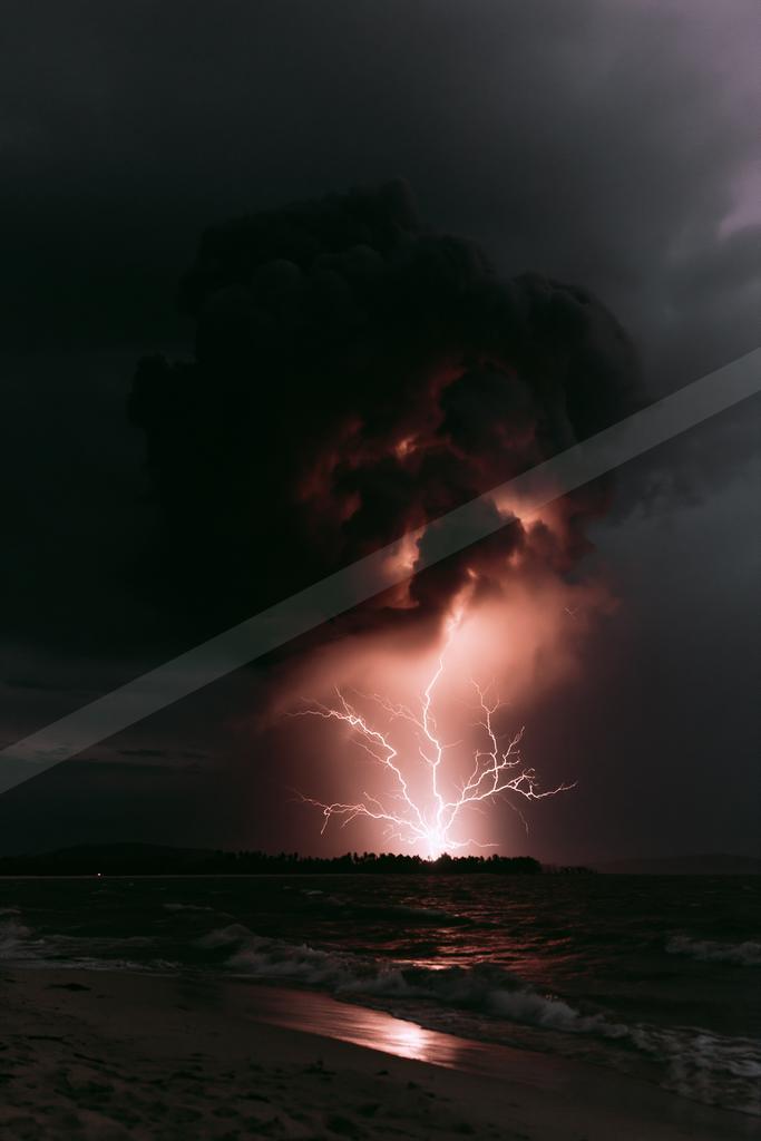 A dramatic sky scene of storm.