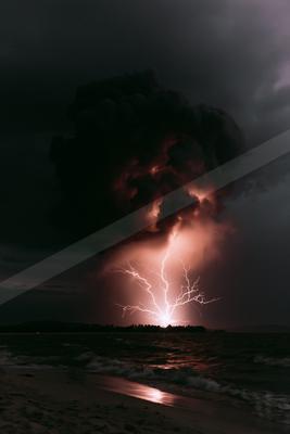 A dramatic sky scene of storm.