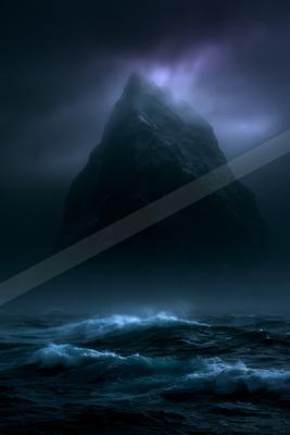 An ethereal sky scene of a storm.