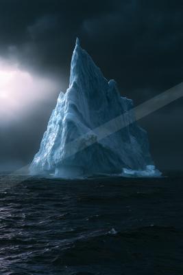 A dramatic water scene of ocean.