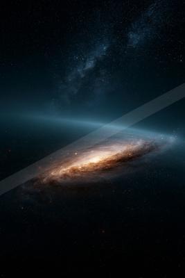 A night sky scene of galaxy.