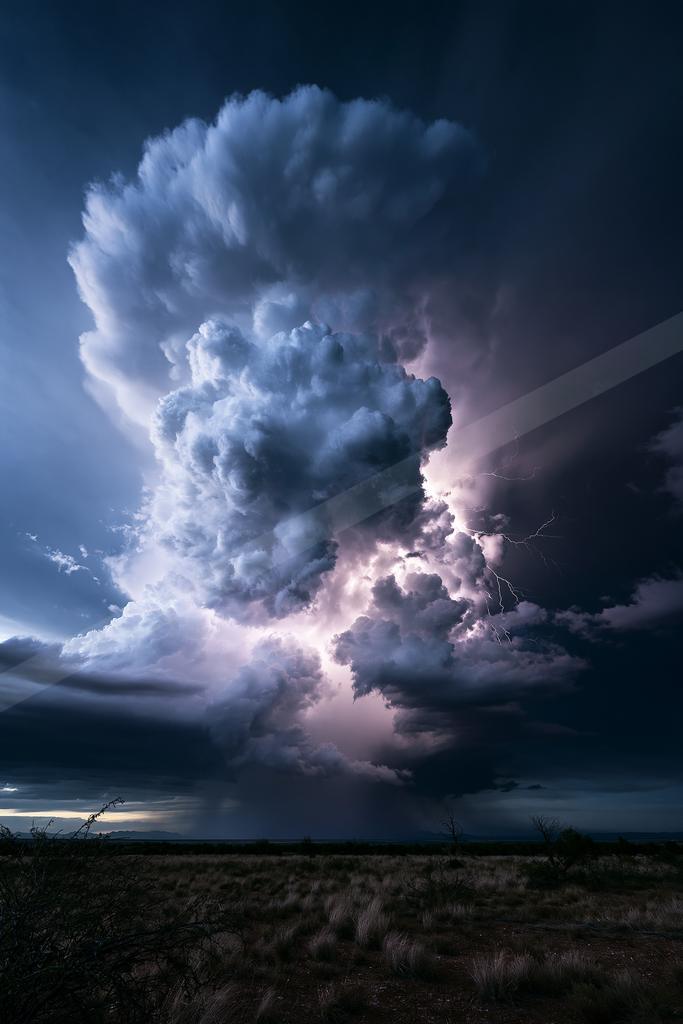 A dramatic sky scene of storm.