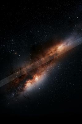 A moody sky scene of starry sky, still life.