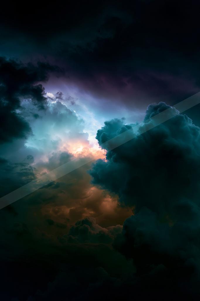 A dramatic sky scene of storm, clouds.