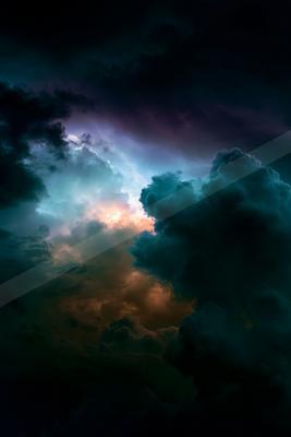 A dramatic sky scene of storm, clouds.