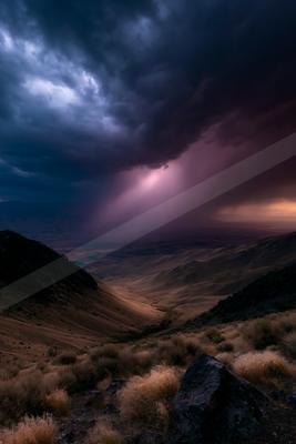 A dramatic sky scene of storm.