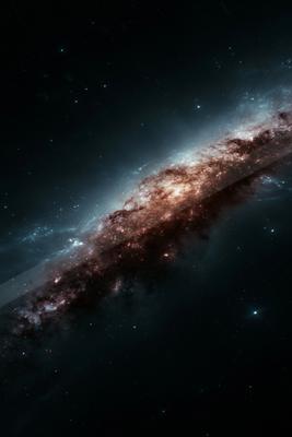 A night sky scene of galaxy, nebula.