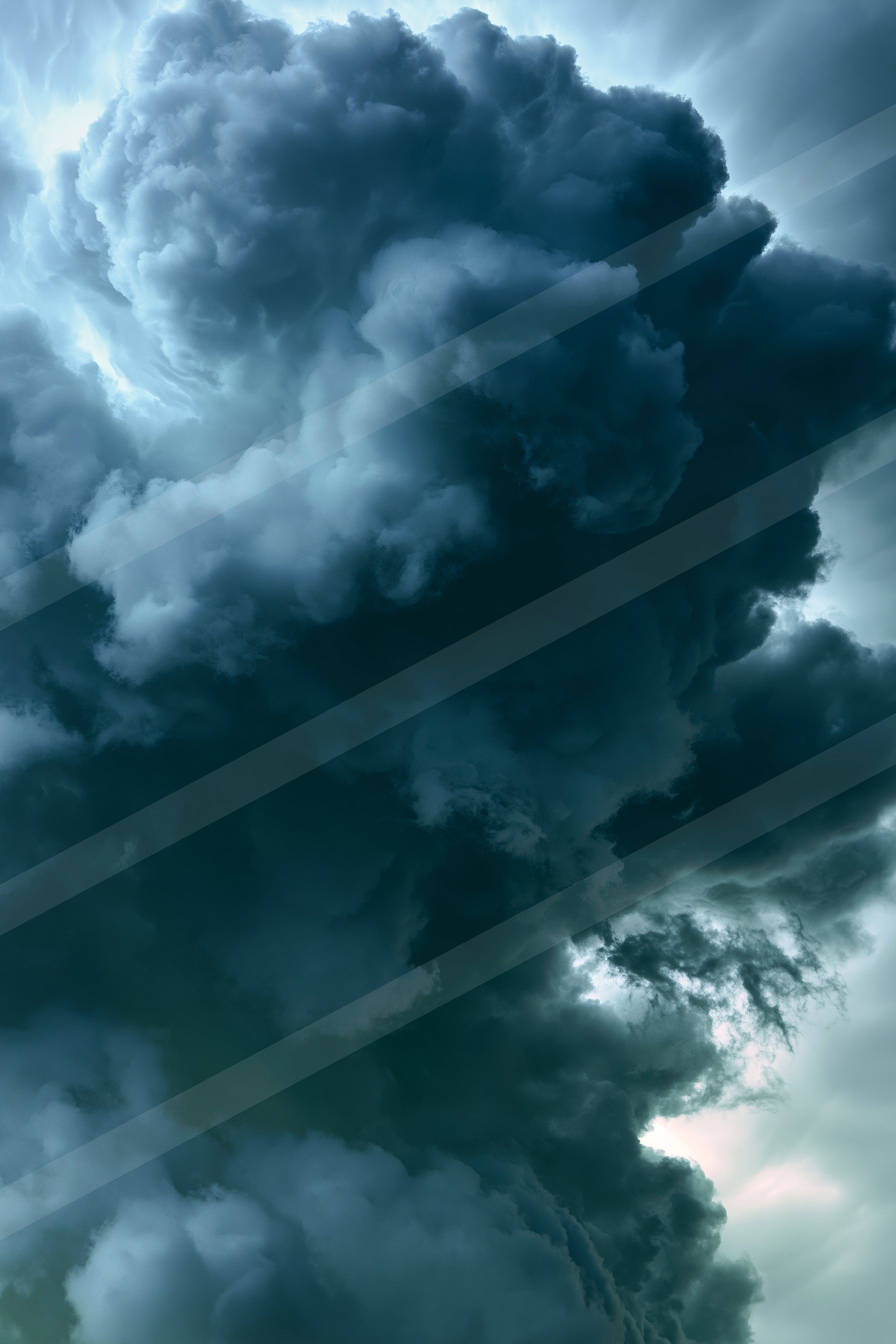 A dramatic high contrast sky scene of a storm, dust.