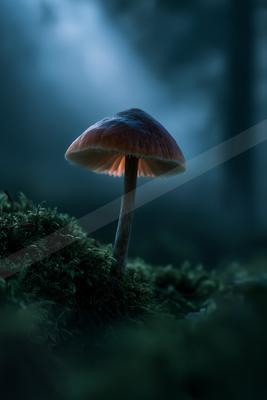 A moody nature scene of forest, still life, wildlife.