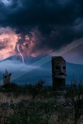 A dramatic sky scene of storm.