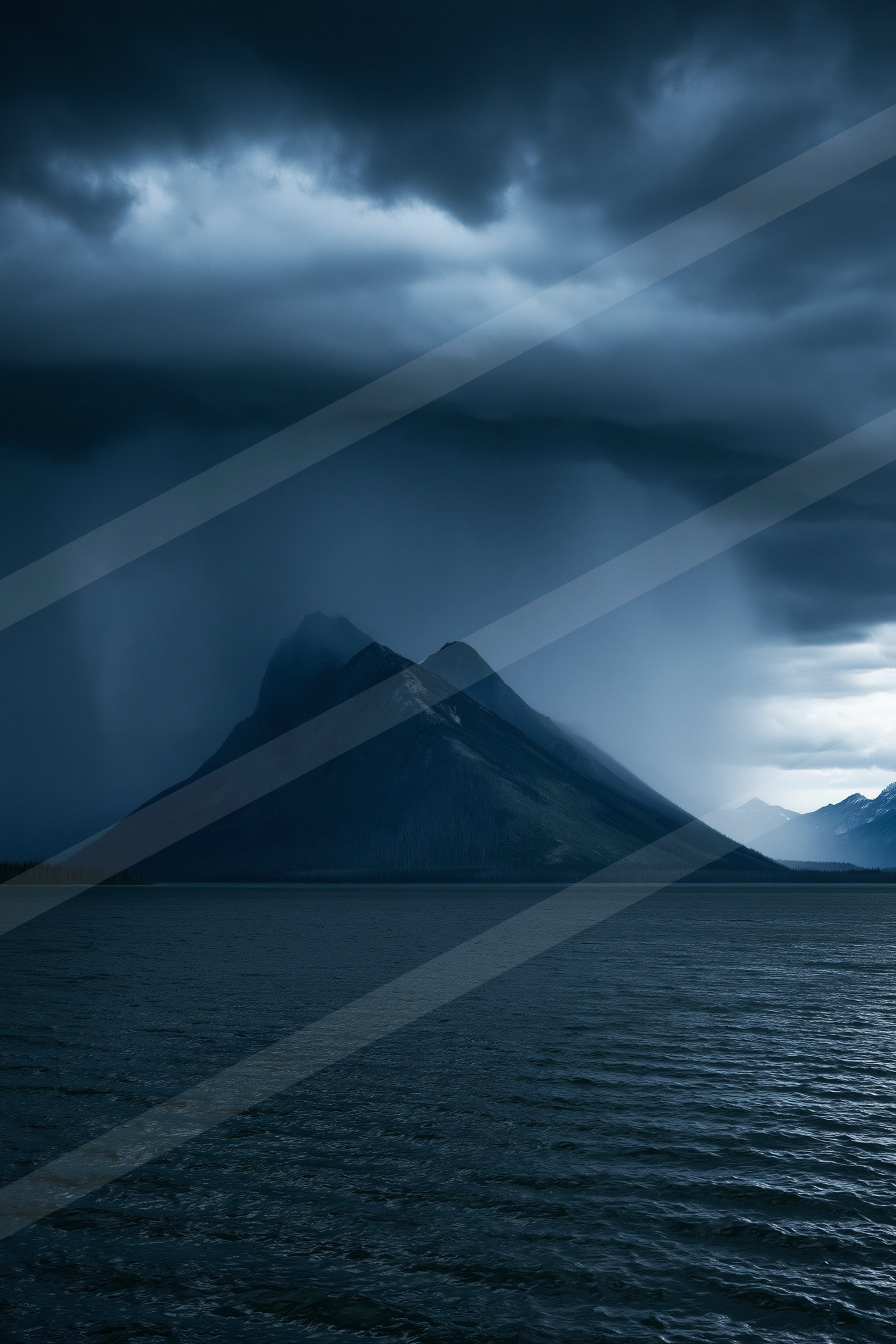 A dramatic panorama sky scene of a storm.