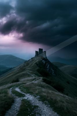 A moody sky scene of storm.