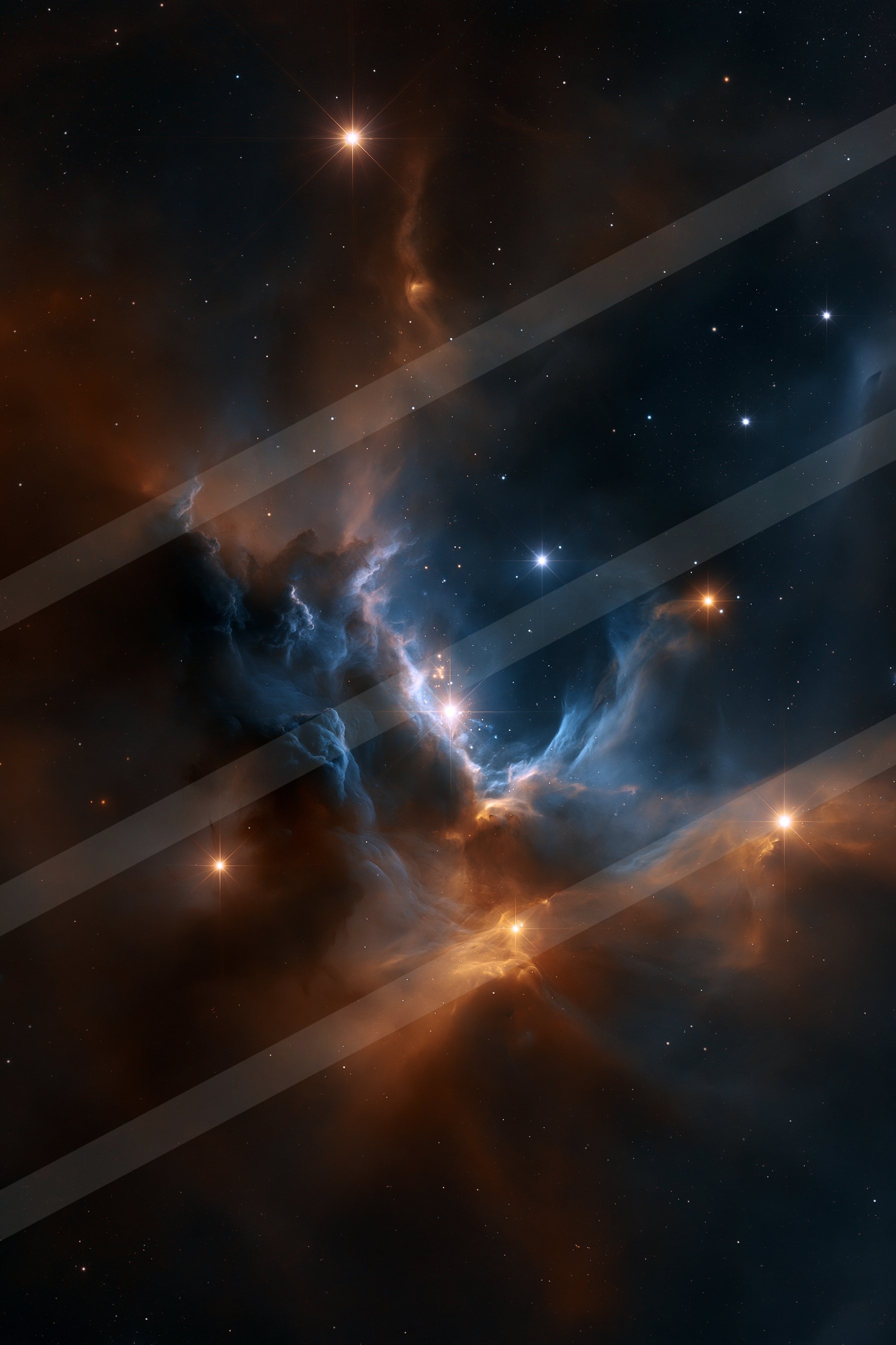 An ethereal sky scene of a nebula, dust.