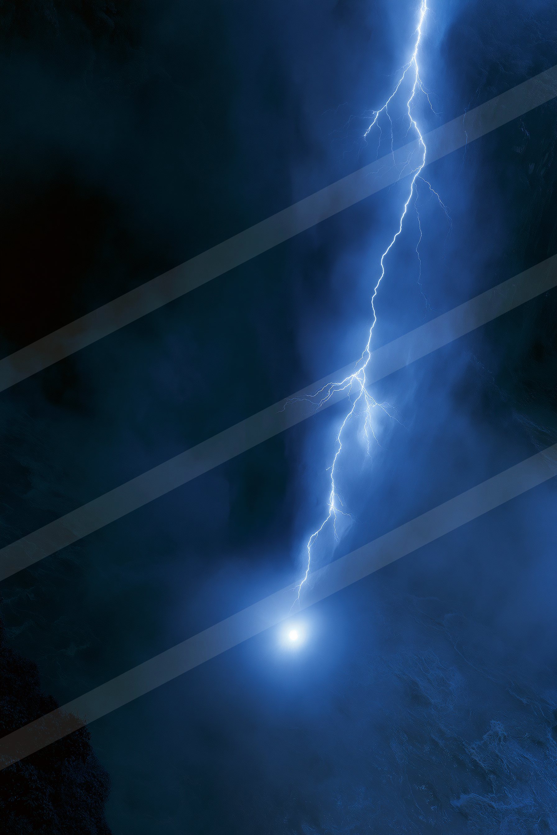 An ethereal sky scene of a lightning.