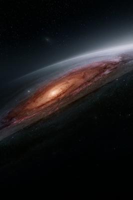 A moody sky scene of starry sky.
