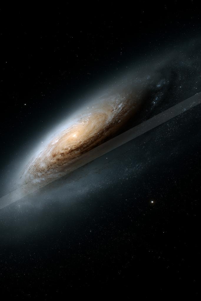A black-and-white moody sky scene of galaxy.