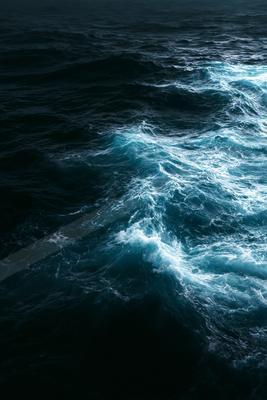 A dramatic water scene of ocean.