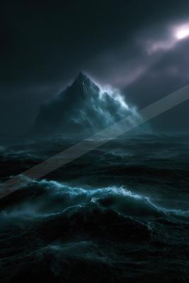 An ethereal sky scene of a storm.