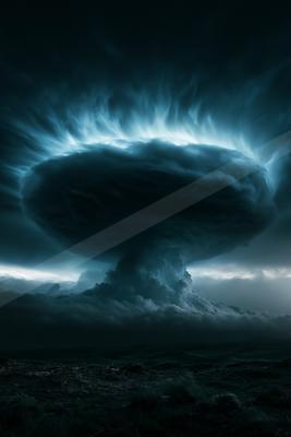 A dramatic sky scene of storm.