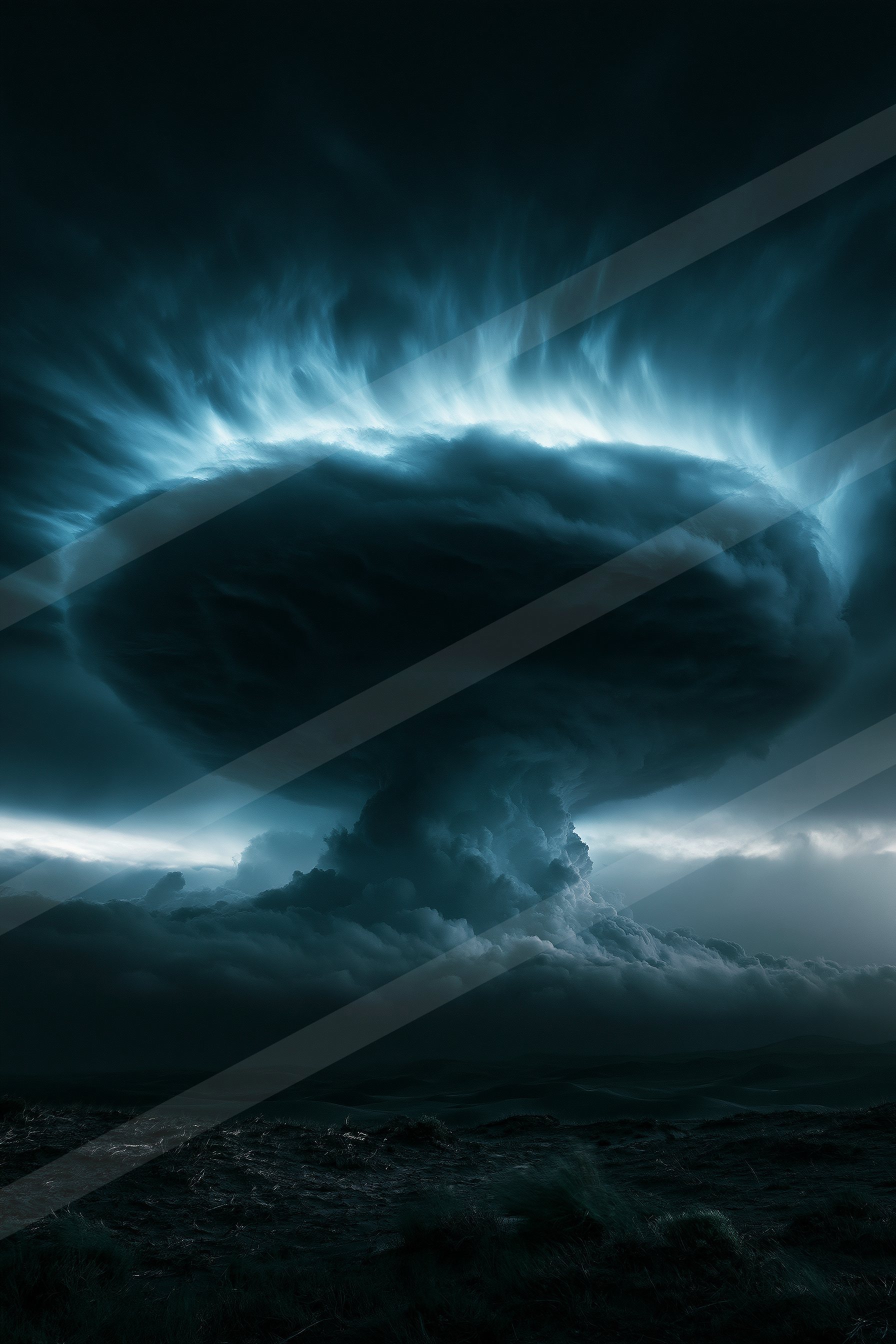 A dramatic sky scene of a storm.