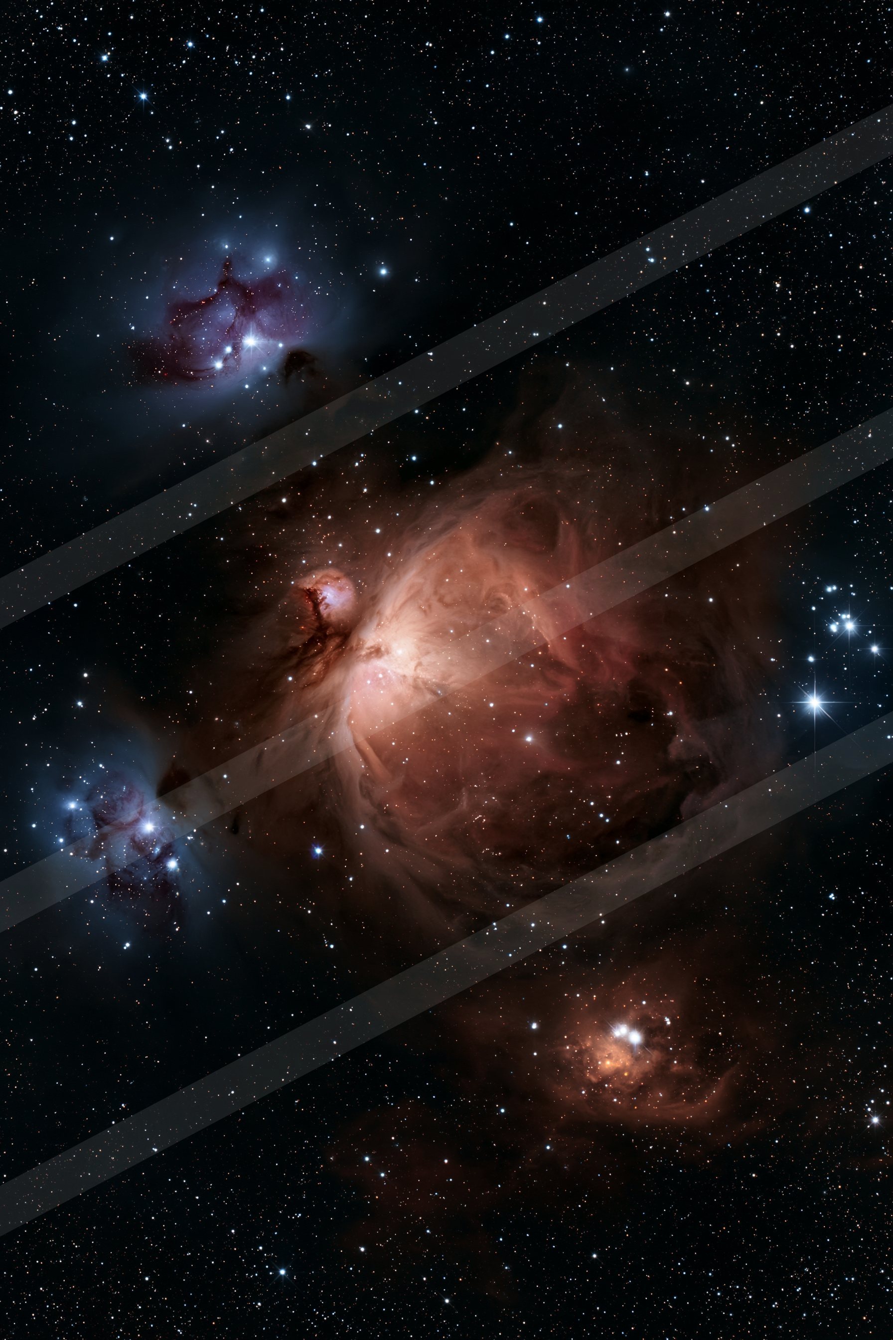 A vibrant cosmic nebula filled with swirling clouds of gas, illuminated by bright stars against a dark starry background.