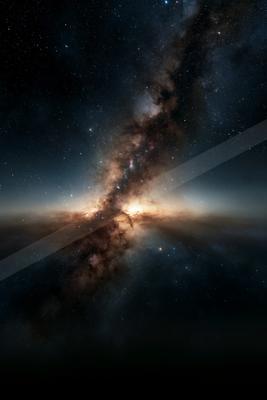 A night sky scene of a milky way, dust.
