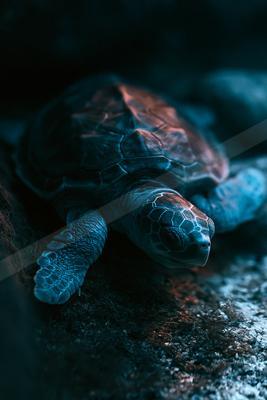 A moody macro wildlife photo of fish, ocean.