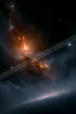 A dramatic sky scene of starry sky.