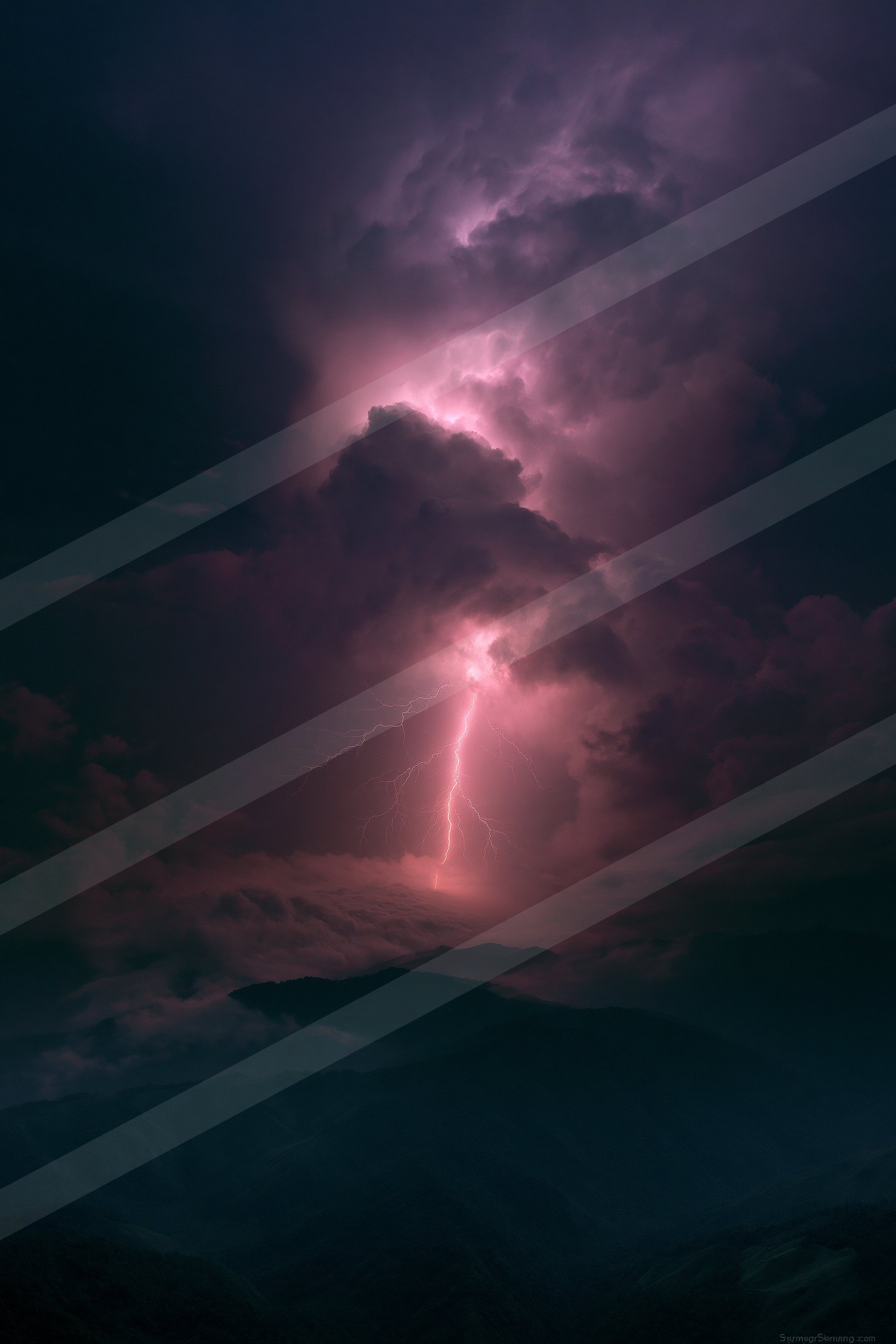 A dramatic sky scene of a lightning.