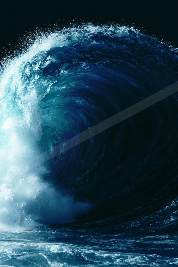 A moody water scene of ocean.