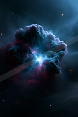A moody sky scene of nebula.