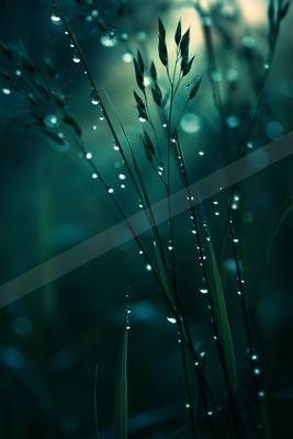 A moody nature scene of flowers, field.