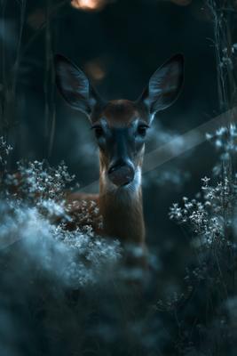 A blue hour wildlife photo of wildlife.