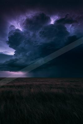 A dramatic sky scene of storm.