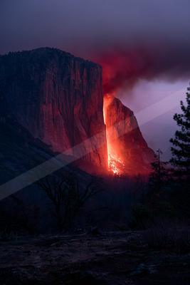 A dramatic landscape of mountains.