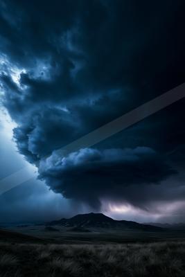 A dramatic sky scene of storm.