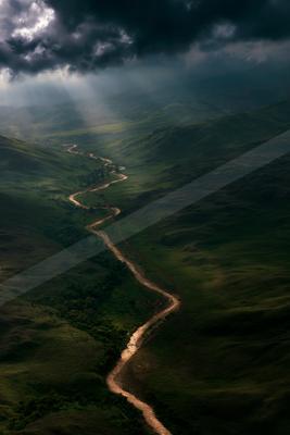 A dramatic water scene of river.